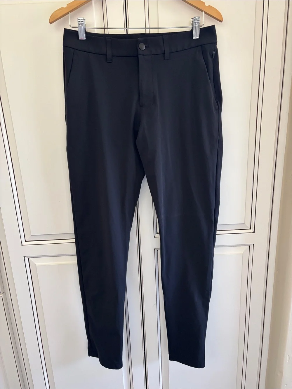Lululemon ABC Warpstream Slim Fit Pants Golf Chino LM5AQZS Black Mens Size 30